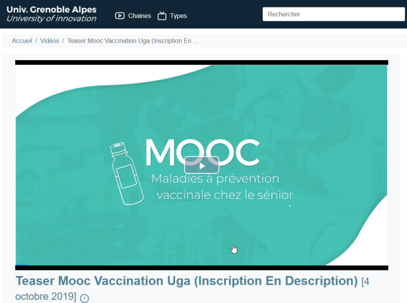 Un MOOC pour les maladies à prévention vaccinale chez les séniors